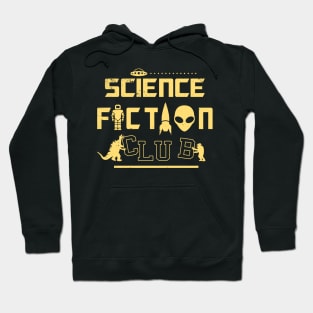 Retro Science Fiction Club UFO Kaijus Monsters Aliens Sci-fi Nerd Hoodie